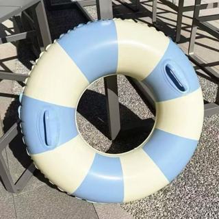 Boia Redonda Listrada Retrô Vintage Com Alça Piscina Praia Verão Natação Inflável em Oferta na Shopee