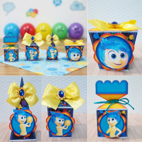 KIT MONTADO - kit personalizados DIVERTIDAMENTE, lembrancinhas caixinhas mimos de aniversário festa infantil