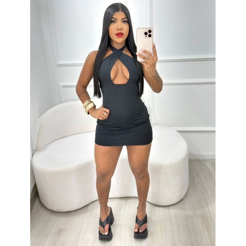 Vestido feminino/ vestido multiforme de amarração/vestido gringo/ vestido drapeado /vestido suplex.