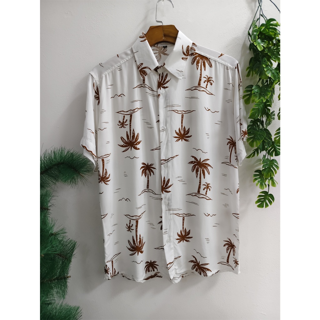 Camisas Social Floridas Masculinas Confortável Havaiana Estampadas  100% VISCOSE encolhe um pouquinho em Oferta na Shopee