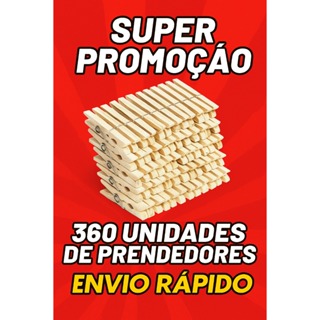 360 a 120 unidades de Prendedor Pregador de roupas de madeira pregador promoção em Oferta na Shopee