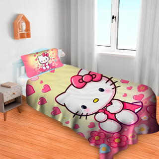 Lençol Cobre Leito Solteiro e Hello Kitty desenho Criança em Oferta na Shopee