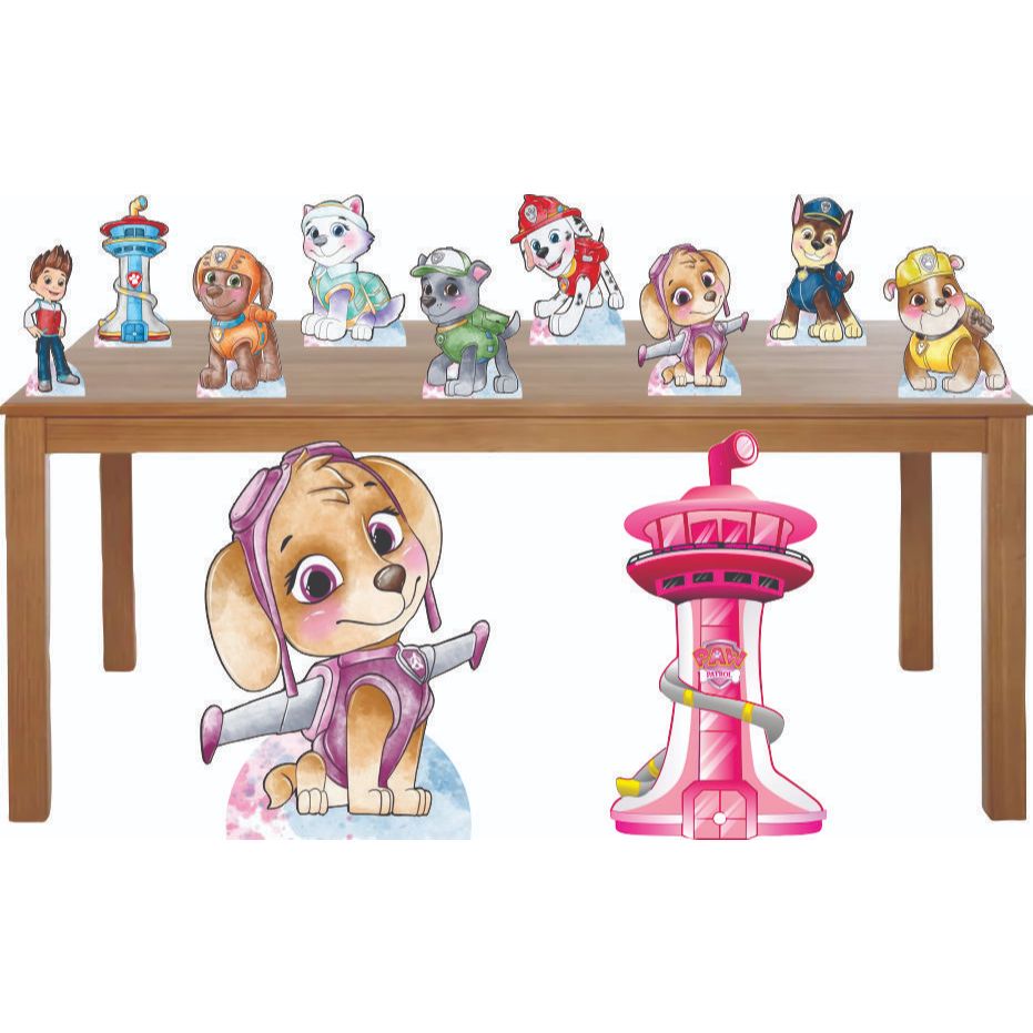 KIT DISPLAY SKAY AQUARELA 2 UNIDADES D ECHAO COM 60 CM E 6 DE MESA COM 21 CM