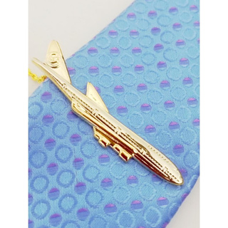 Prendedor de gravatas Avião clipe de ótima qualidade cromado com detalhe dourado em Oferta na Shopee