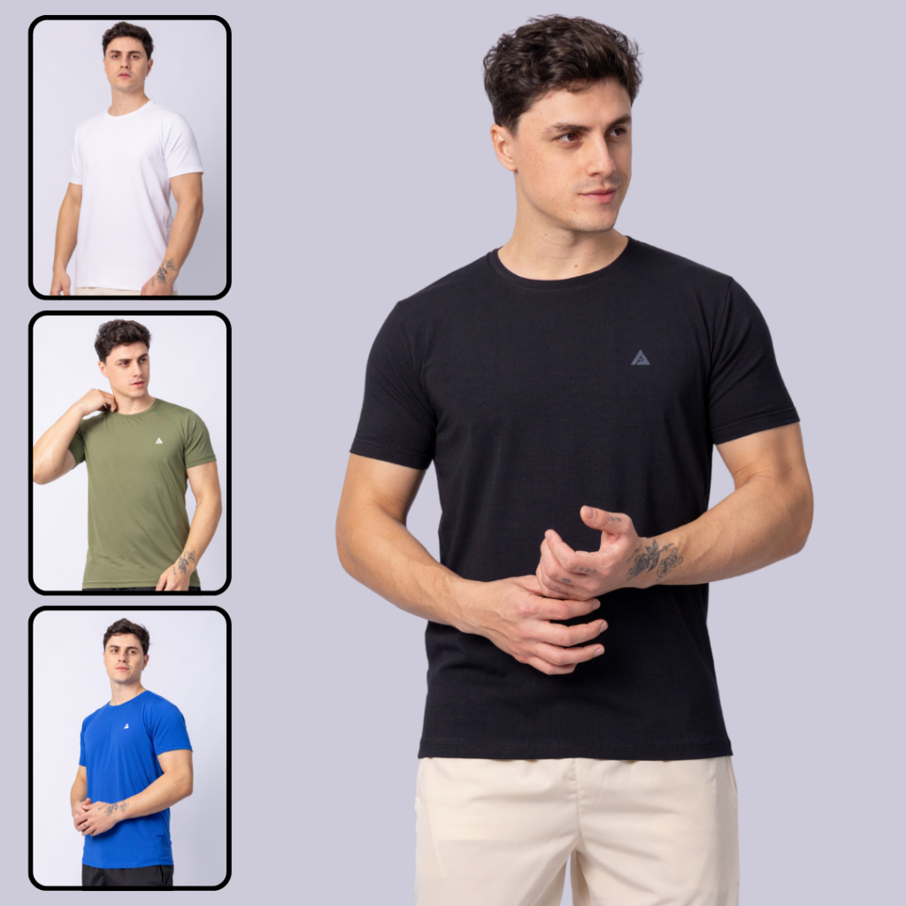 Kit 2 Camisetas Dry Fit Masculina Academia Poliamida Premium