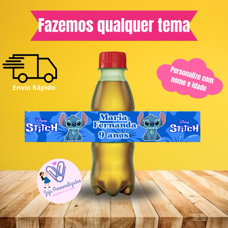 Envio Rápido - 30 Rótulos Adesivo para Refrigerante caçulinha Personalizada