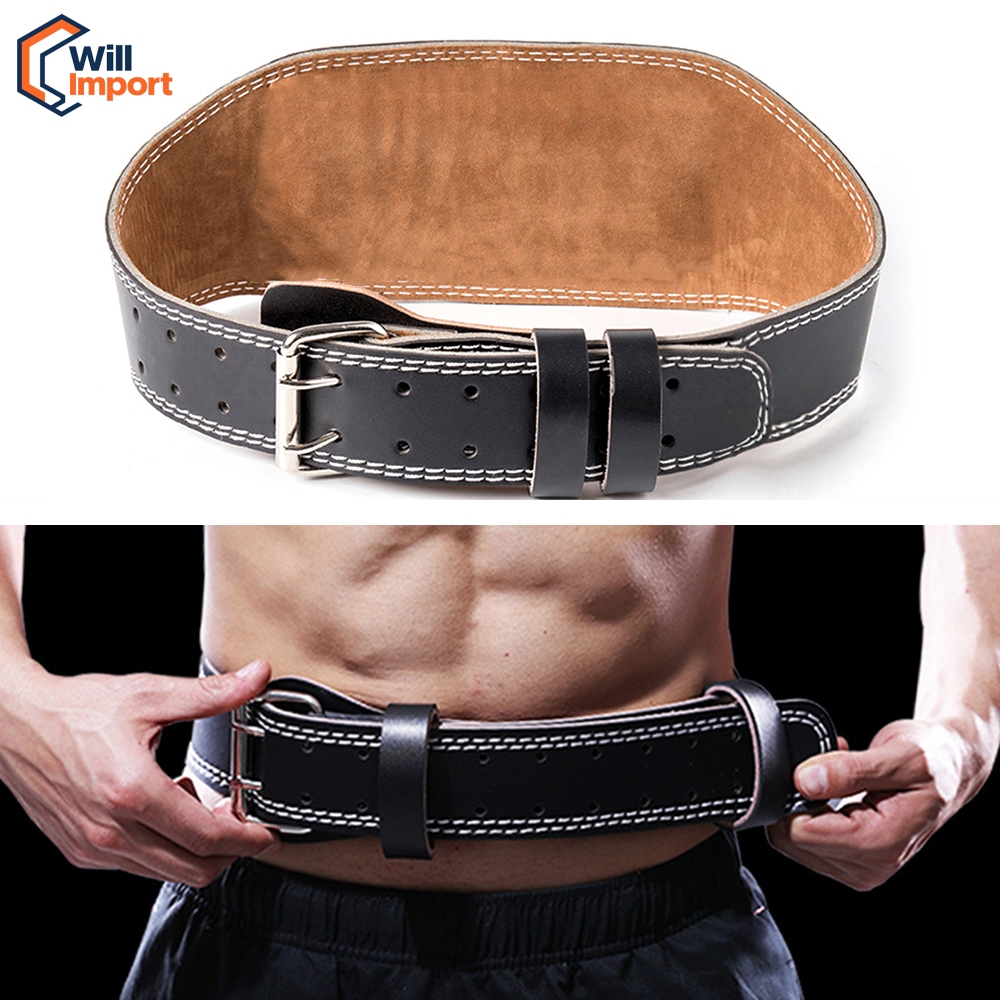 Cinto de Musculação em Couro Acolchoado 120cm – Suporte Lombar Ultra Resistente para Levantamento de Peso