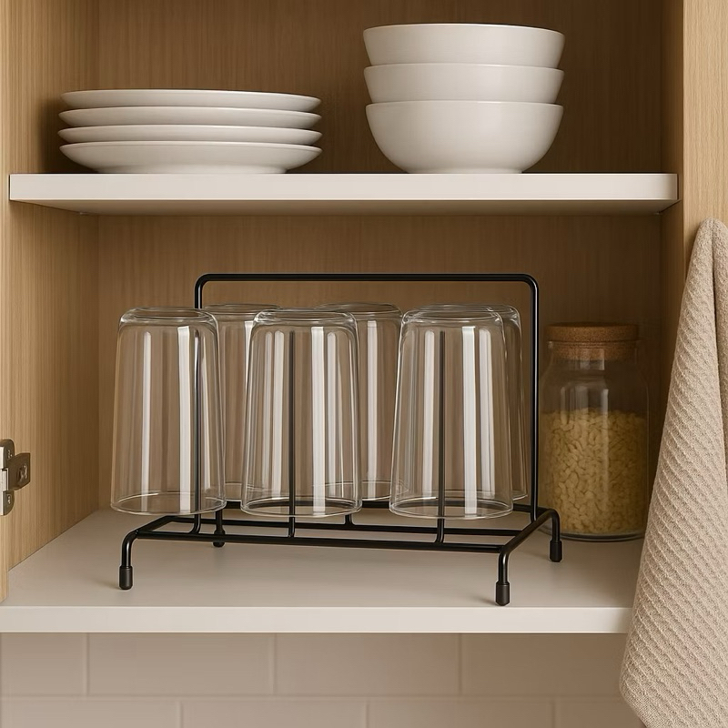 Porta Copos Escorredor para 6 Copos Suporte Organizador em Oferta na Shopee