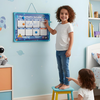 Planner De Parede Magnético Quadro Lousa Planejador Mensal em Oferta na Shopee