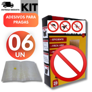 06 Peças -  Adesivo Cola Forte Insetos Praga  Controle de Pragas  Insetos Mosca Aranhas Escorpião Baratas Colagem Rápida em Oferta na Shopee