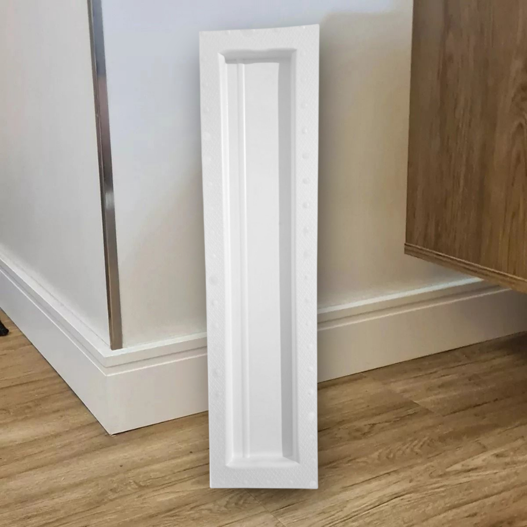Forma De Plástico Para Rodapé Em Gesso Modelo Frisado em Oferta na Shopee