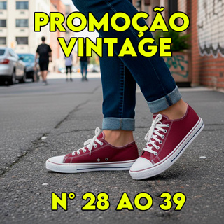 Tênis Casual Vintage Star Confortável Preto Branco bordo – Homem, Mulher, Masculino e Feminino em Oferta na Shopee