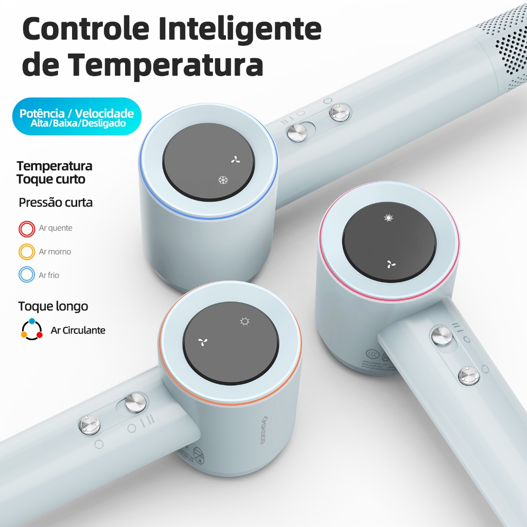 Secador de Cabelo Profissional Gokoco 1500W de Alta Velocidade — foto 4