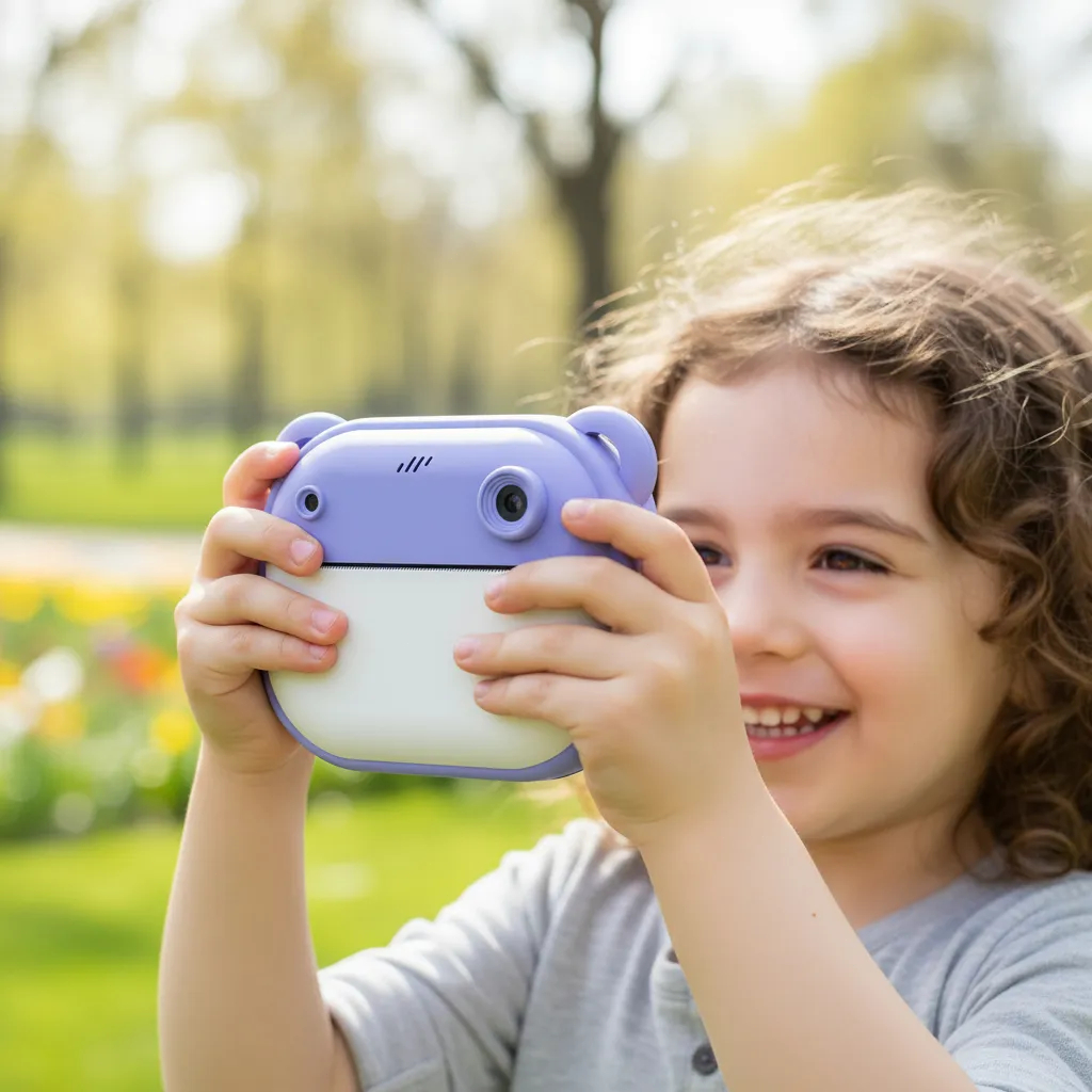 Câmera Infantil Instantânea Impressão Térmica Dupla Lente Vídeo e Foto, Foto Instantânea, Presentes para cria