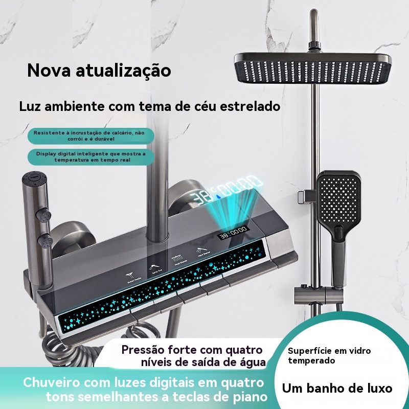Chuveiro Elétrico 4 Temperaturas — Ducha Moderna, Elegante e Resistente para um Banho Relaxante