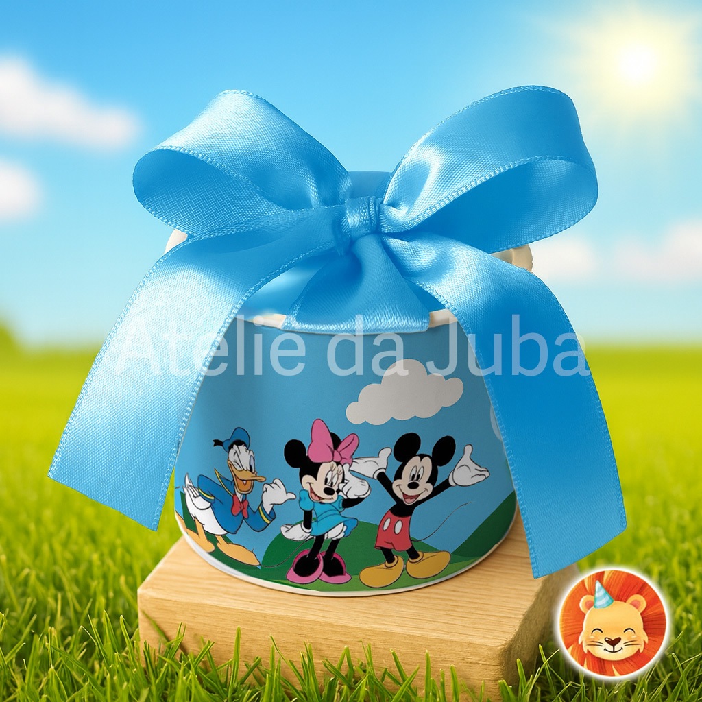KIT Mini Tubolata Personalizada Turma do Mickey Festa Lembrancinha Nome 5x6 cm