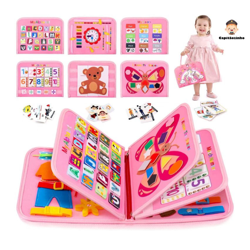 Brinquedo Maleta de Atividades Motora Sensorial Educativo Montessori em Oferta na Shopee