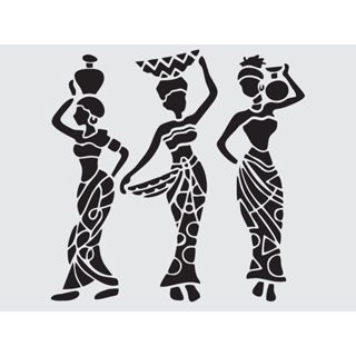 CUT0046 - Stencil Pintura 15X20cm Mulher Africana Mylar 190 Micras em Oferta na Shopee