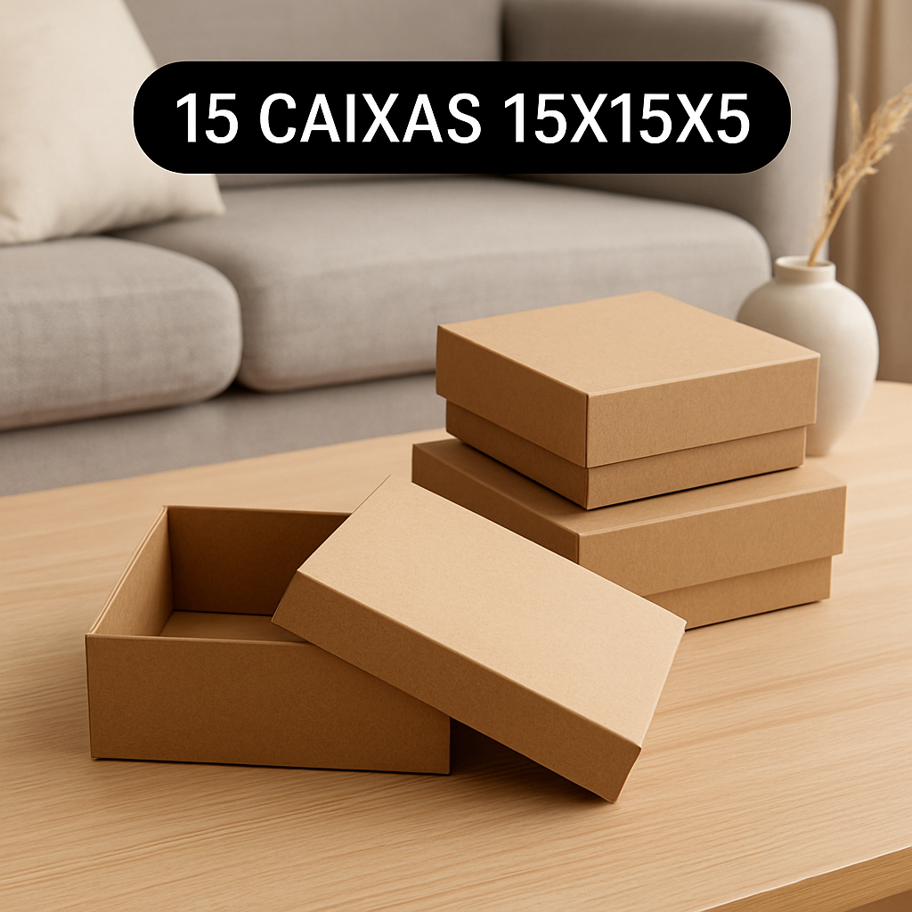 Kit 15 Caixas em MDF Cru para Lembrancinhas Casamentos Festas e Presentes