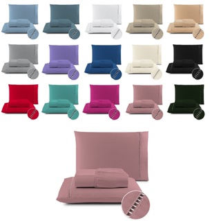 Kit Jogo De Cama Solteiro,Casal,Queen e King de 2 a 3 pçs  Cores Promoção em Oferta na Shopee