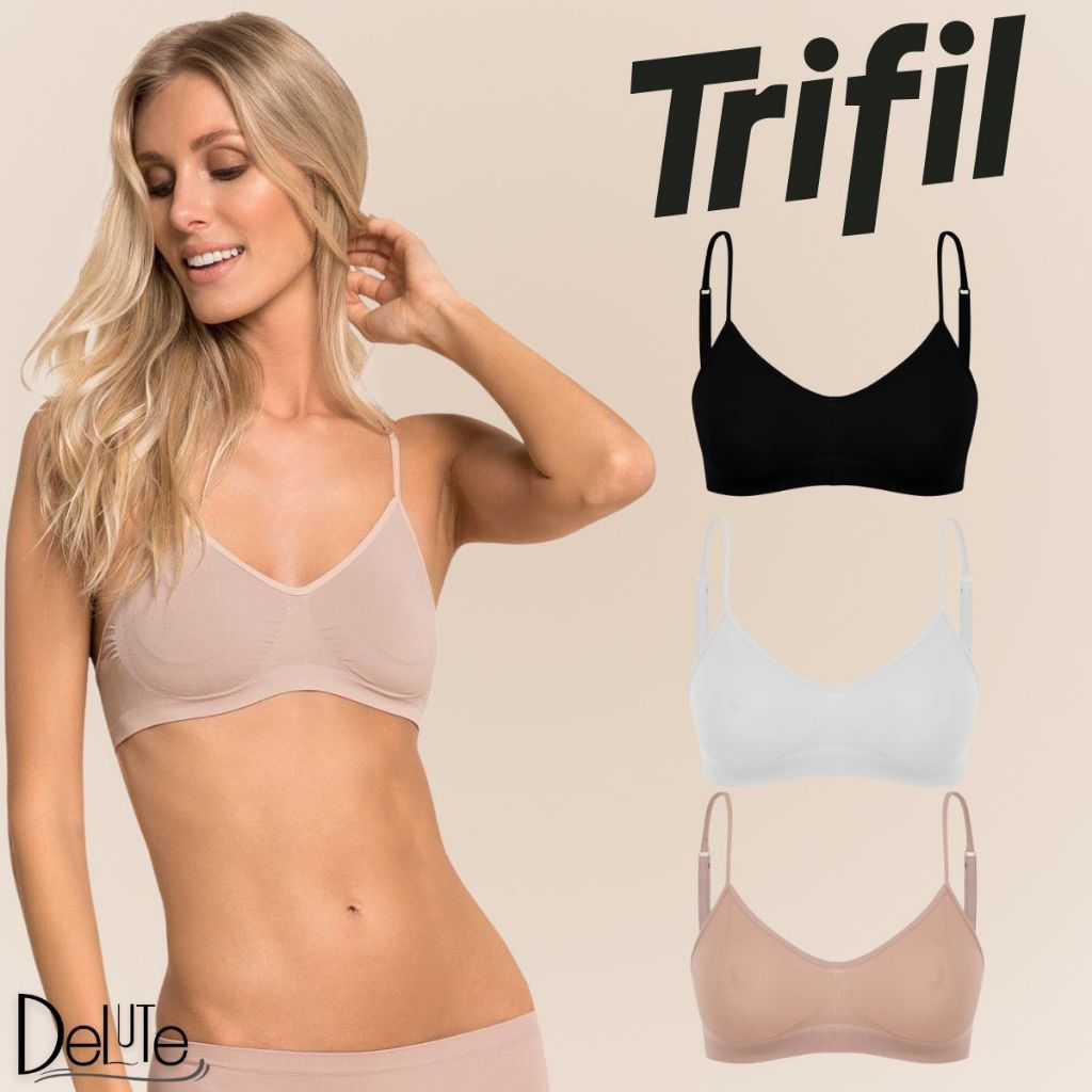 Sutia Top Trifil Em Poliamida Com Alças Ajustaveis Modelo Sem Costura em Oferta na Shopee