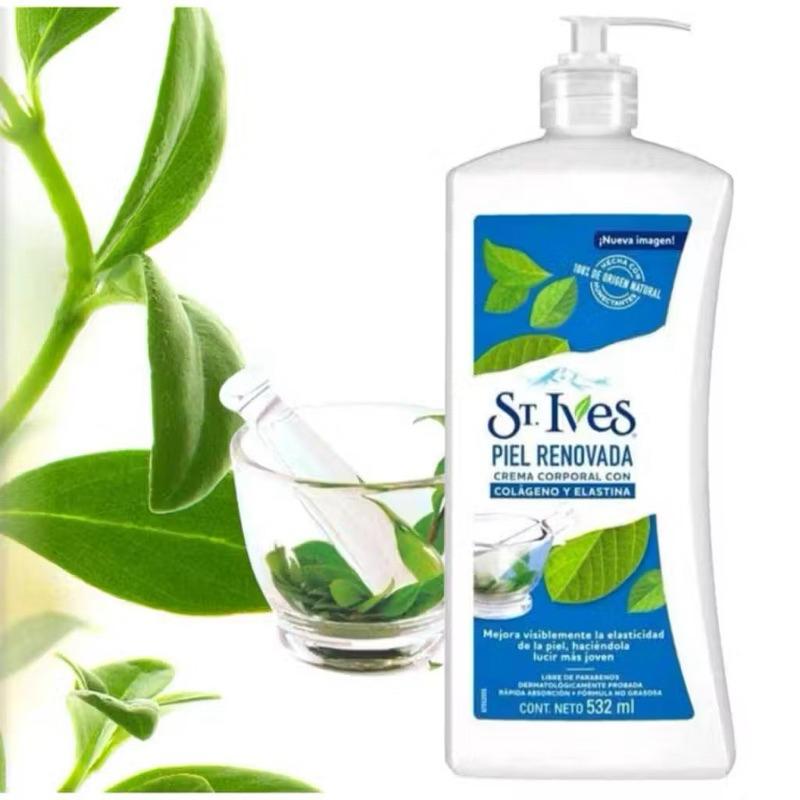 Creme 1 unidade Hidratante Corporal St. Ives Renewing Colágeno e Elastina 532ml – Hidratação Profunda