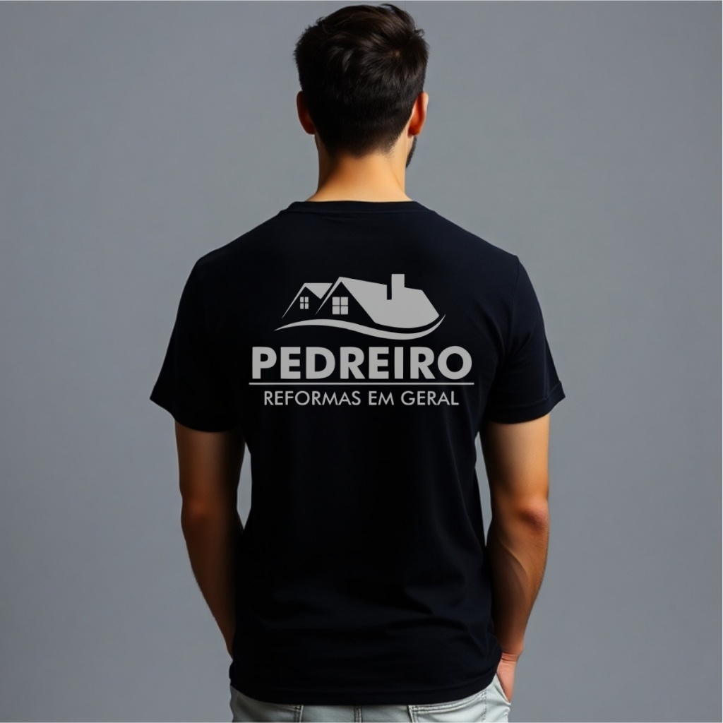 Camiseta Camisa Pedreiro Obras Uniforme Masculina Tshirt 100% Algodão Estampada