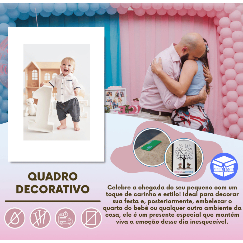 Quadro Decorativo Aniversario Assinatura Sua Foto Aqui