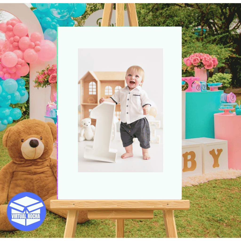 Quadro Decorativo Aniversario Assinatura Sua Foto Aqui em Oferta na Shopee