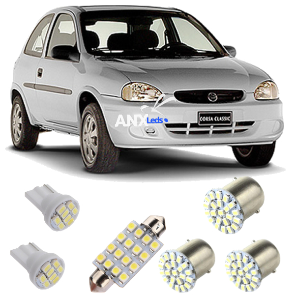 Kit Lâmpada Led Corsa Wind Sedan Classic 1994 / 2010