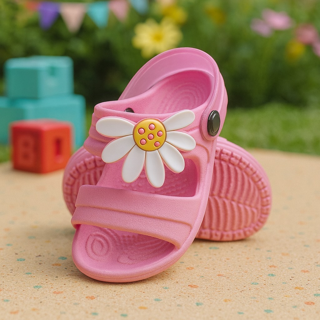 Sandalia Papete Menina Infantil Doces Feminina Flores Sandália Leve Confortável Antiderrapante