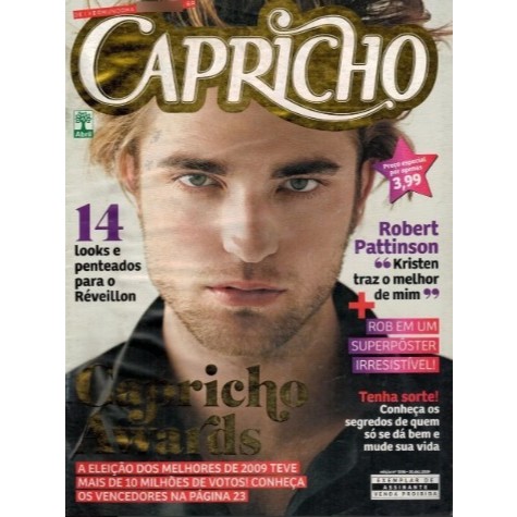 REVISTA CAPRICHO, DE 20/12/2009, COM ROBERT PATTINSON CAPA.