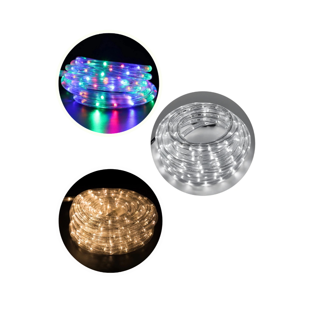 Mangueira de led pisca-pisca 10m 180 leds 8 funções 127V - enfeite de natal Wincy