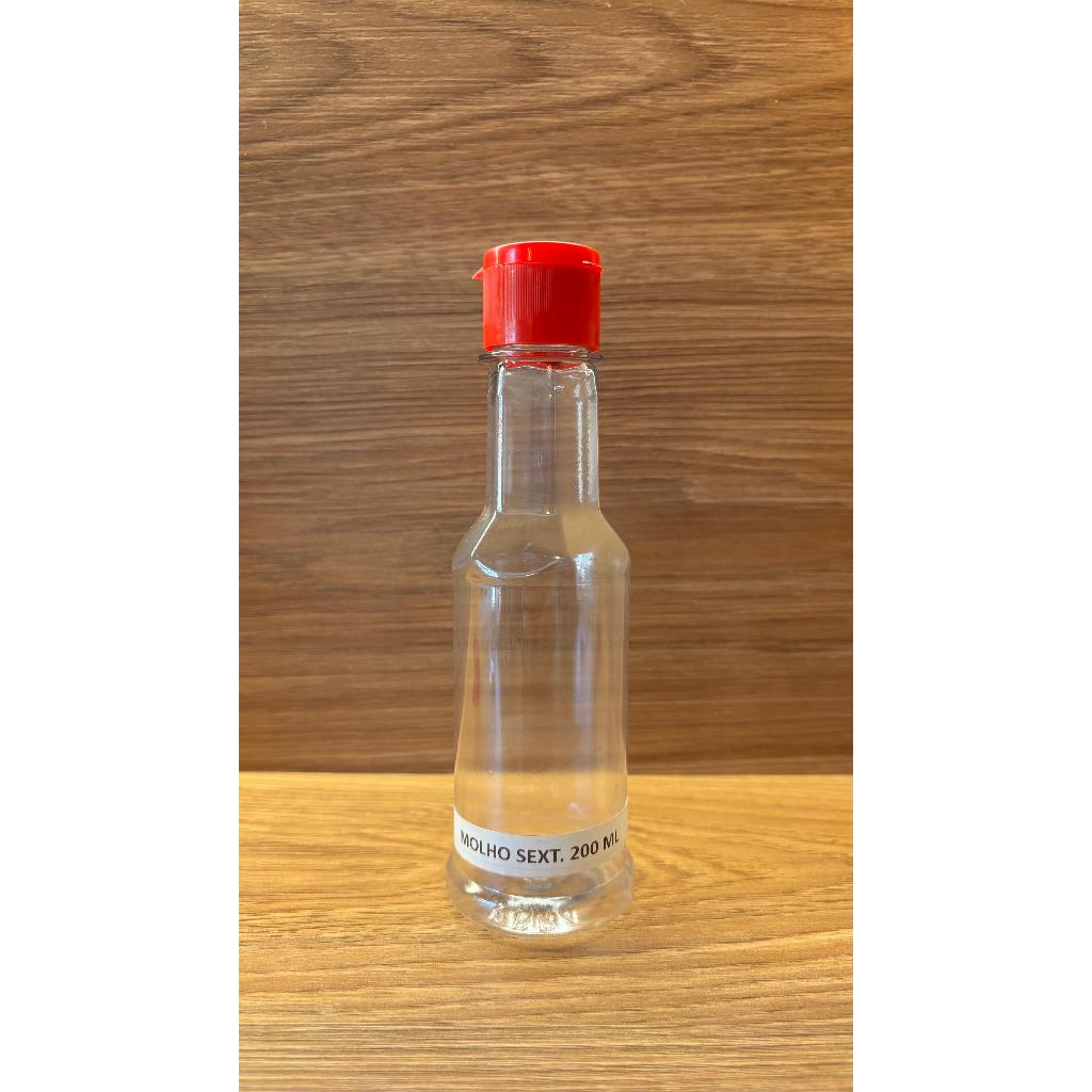 FRASCOS PET SEXTAVADO MOLHO 200 ML em Oferta na Shopee