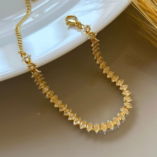 Pulseira Riviera Navete Folheado A Ouro 18K / Prata 925 em Oferta na Shopee