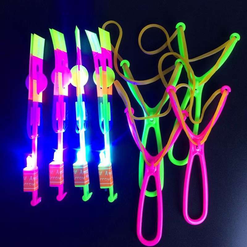 kit 3 ~ 25 Avatar  Estilingue Voador Brinquedo  Foguete Helicóptero LED Giratório  Rotativo  Criança Infantil