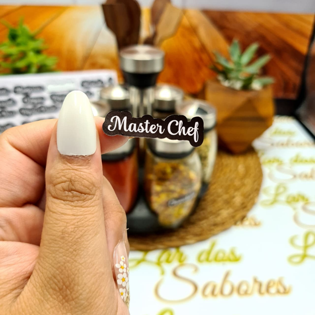 66 Adesivos para Temperos Etiquetas para Potes de Cozinha em Oferta na Shopee