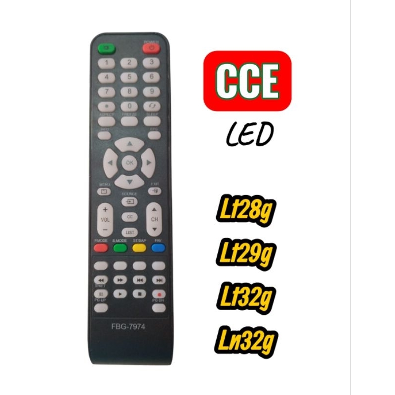 Controle Remoto Tv Cce Led Lt28g Lt29g Lt32g Ln32g FBG-7974