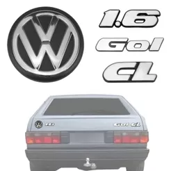 Jogo Kit Emblema Gol Cl 1.6 Quadrado 1991 A 1994 4 Peças