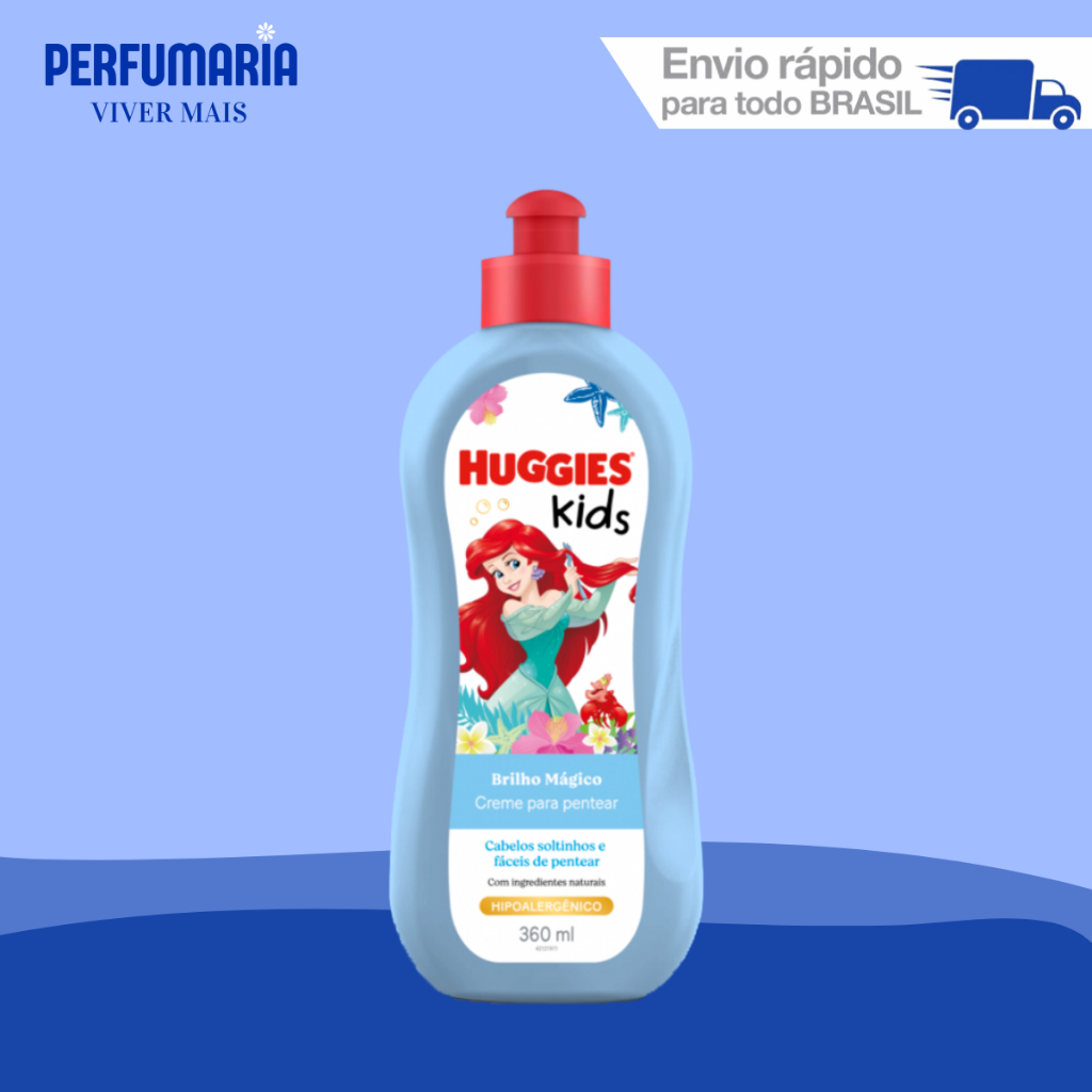 CREME DE PENTEAR HUGGIES 360ML KIDS BRILHO MÁGICO em Oferta na Shopee