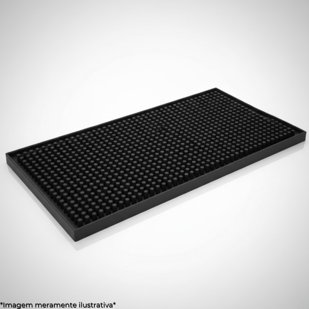 Tapete Escorredor de Copos Uny Home 15x30cm Silicone Apoio Balcão Bar Bartender Serviço Profissional
