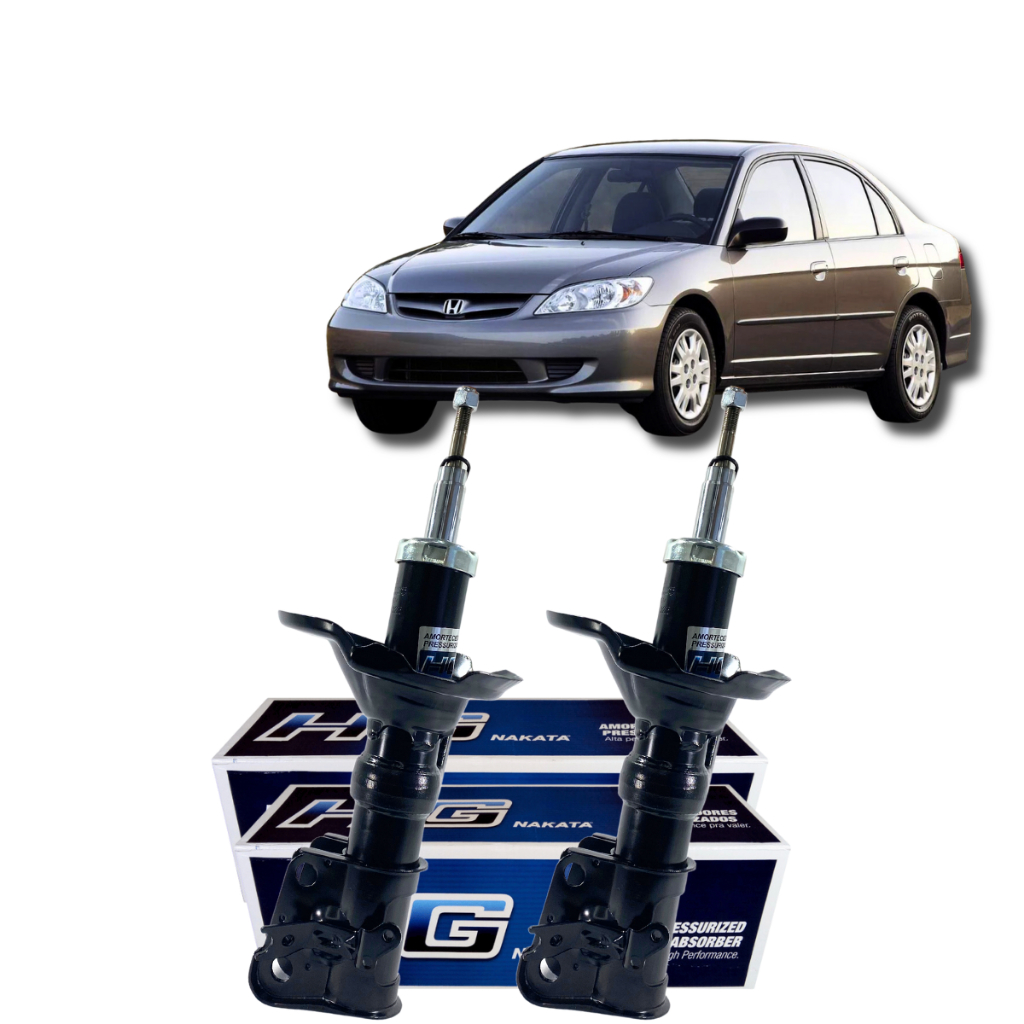 Par Amortecedor Dianteiro Nakata Civic 1.7 16v 2001 2002 2003 2004 2005 2006
