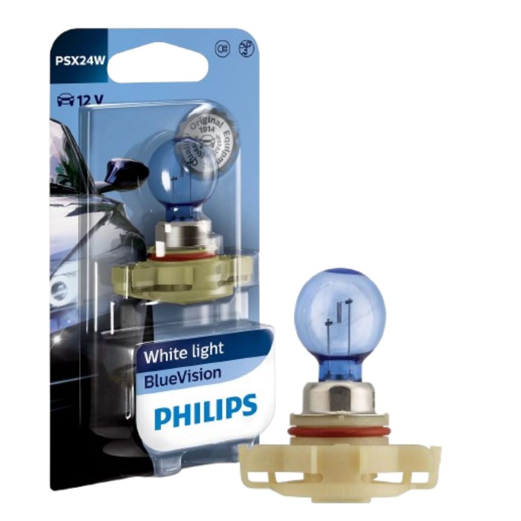 LÂMPADA HALÓGENA PHILIPS BLUE VISION PSX24W  FAROL NEBLINA (H16) 3.700K 24W 12V em Oferta na Shopee