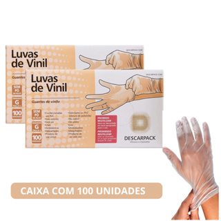 Luva Vinil Descartável Sem Pó – Uso Médico, Estético e Industrial  Alta Qualidade em Oferta na Shopee