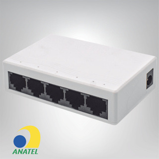 Switch Gigabit 5 Portas RJ45 10/100/1000Mbps AITEK ATS-105G Rede Estável para Casa e Escritório em Oferta na Shopee