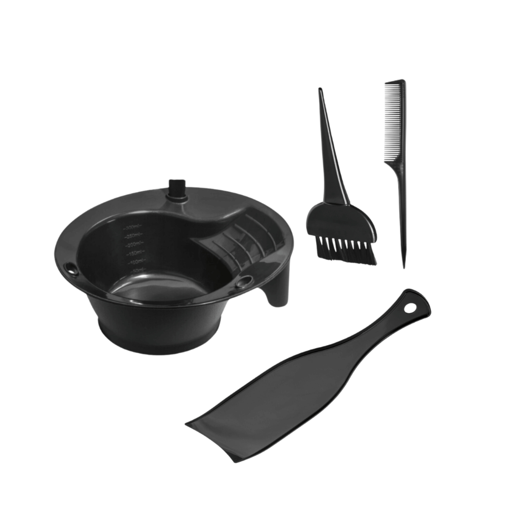 Kit Tintura Coloração Tigela Pincel Plaquete e Pente Separador Mechas Luzes Dompel em Oferta na Shopee