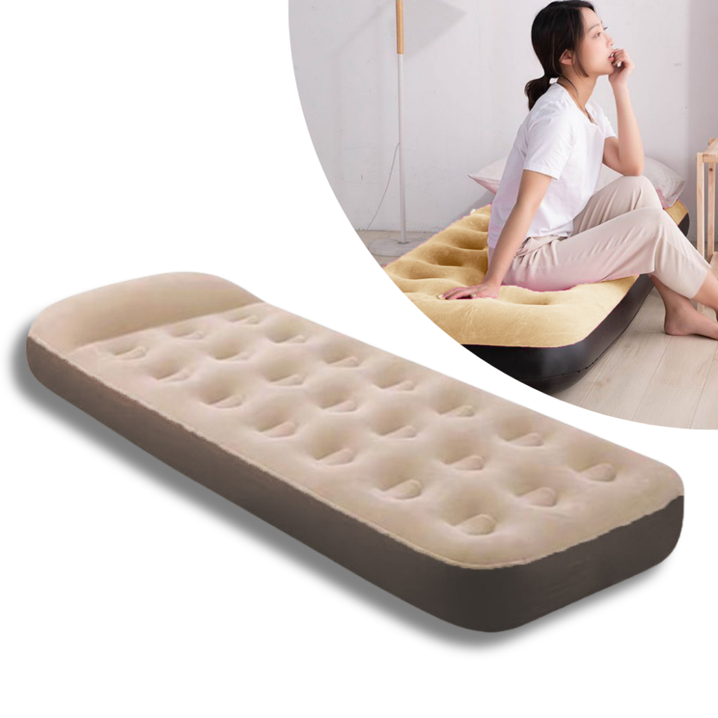 Cama De Ar Colchão Inflável Solteiro Casal Camping Praia LUMINAX em Oferta na Shopee