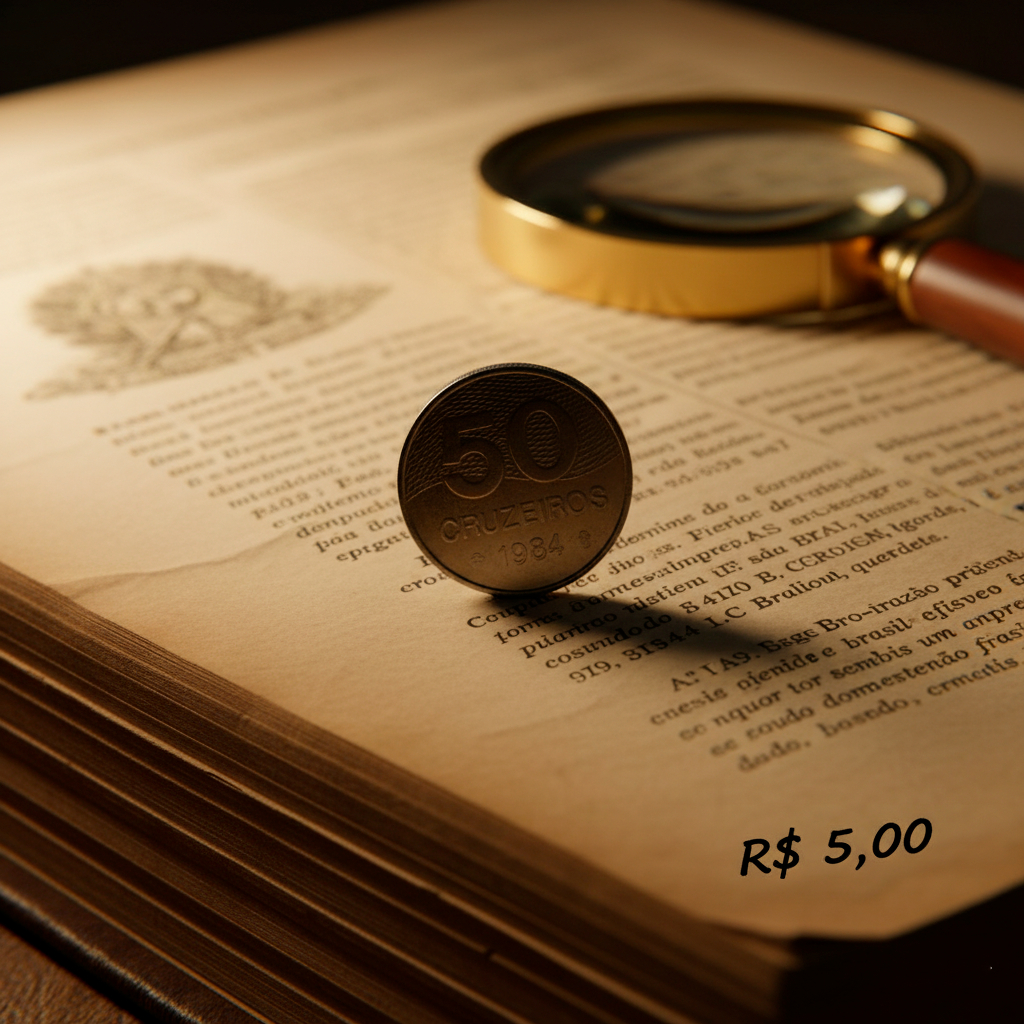 Moeda Antiga 50 Cruzeiros Ano 1984 Brasil Coleção Numismática