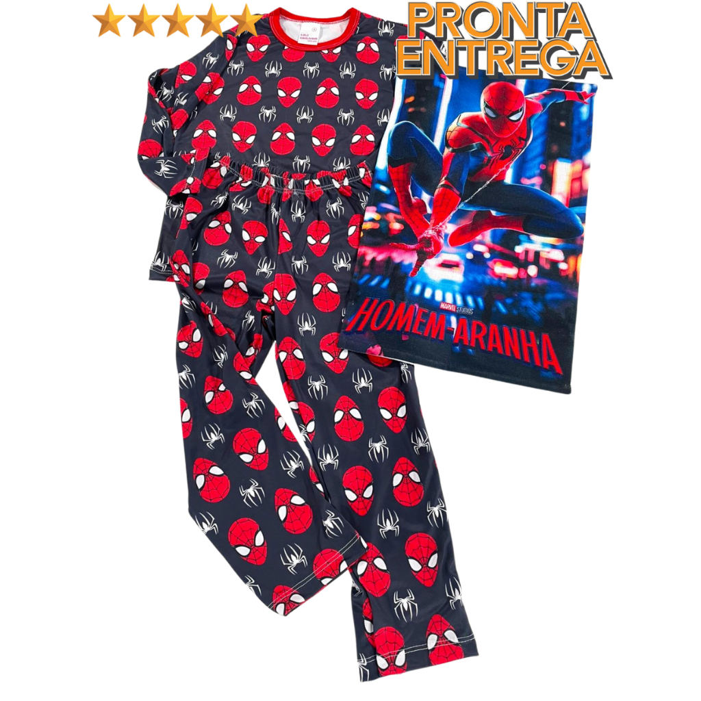 Pijama Bebe HOMEM ARANHA Manga longa Confortável Estampado