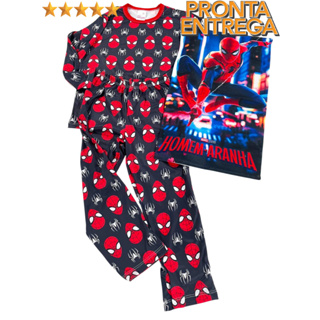 Pijama Bebe HOMEM ARANHA Manga longa Confortável Estampado em Oferta na Shopee